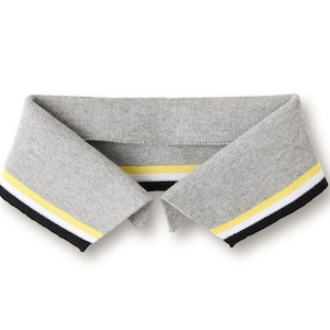 Hamburg Love Polo Me Stripe polo collar medium grey melange-giallino-white-black size L-43 cm
