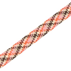 1 m Flat Cord Twist Me Check papaia-brown-yemen-pink scuro-white 24 mm