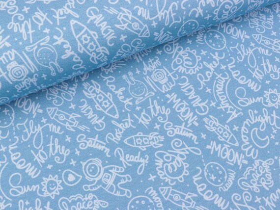 French Terry Mauna Kea Light Blue-white by Lila-lotta FS19