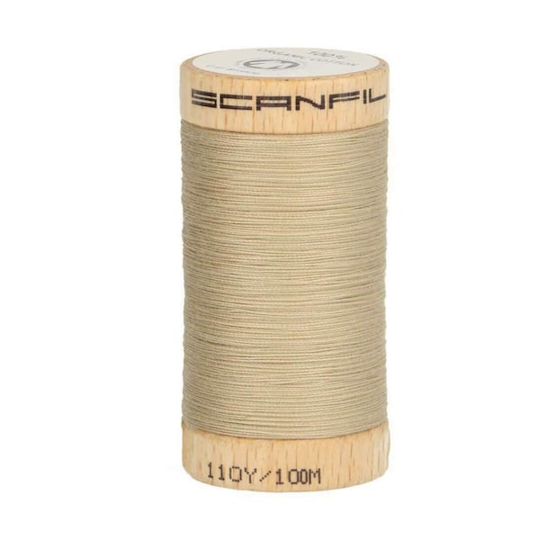 Fil à coudre SCANFIL (100 m) 4825 - beige - 100% coton biologique