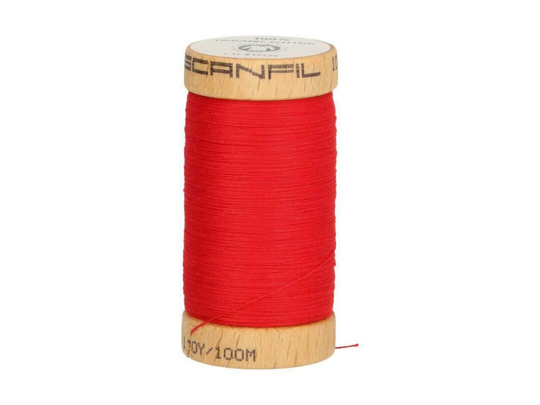 Scanfil Thread SCANFIL Sewing Thread (100 M) 4805 - Red - 100% Organic Cotton - Etsy