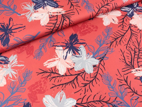 Cotton Popeline Wildflower Rust Red by Lila-lotta (19,50 EUR