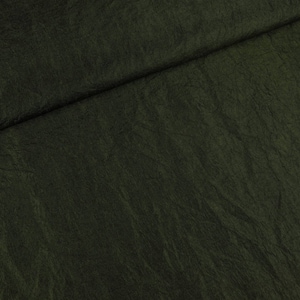 Crash taffeta Veraval Olive green Uni (5.90 EUR/meter)