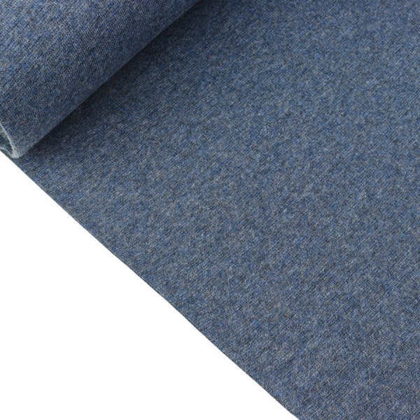 Smooth cuff fabric Heike dark blue melange (10,20 EUR / meter)