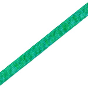 May include: A green and blue ribbon with a textured woven pattern.