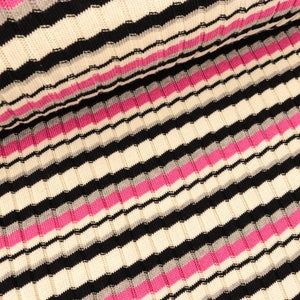 Hamburger Love pattern love coarse knit knitty stripes Meringa (28.90 EUR/meter)