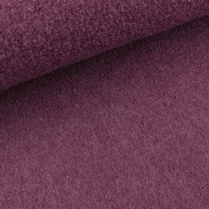 Boiled wool Naomi mauve uni wollwalk (20,90 EUR / meter)