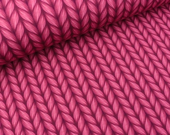 Hamburger Liebe Baumwolljersey Plain Stitches Lookalike rosa scuro-ciclamino (22,50 EUR / Meter)