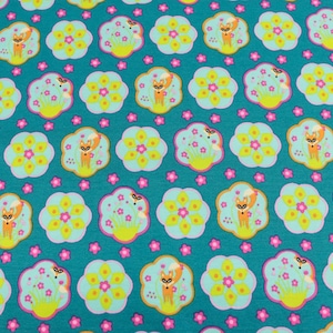 Cotton Jersey Hupp Fox petrol (16,50 EUR / meter)