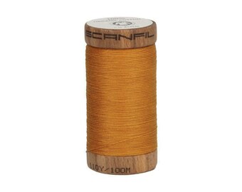 SCANFIL Sewing Thread (100 m) 4826 - curry - 100% Organic Cotton