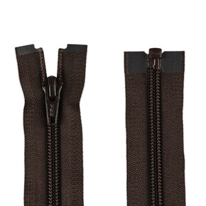 Zipper divisible Color Brown 80 cm-Spiral