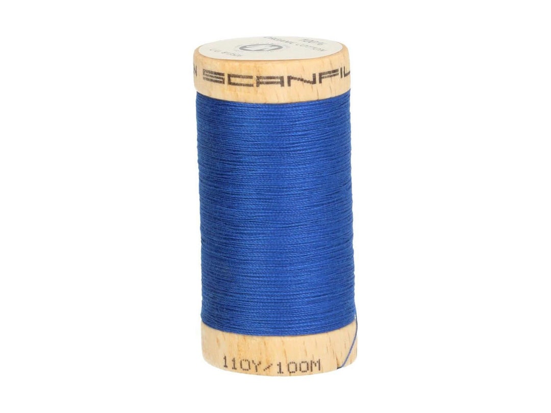 Scanfil Thread SCANFIL Sewing Thread (100 M) 4817 - Royal Blue - 100% Organic Cotton ...