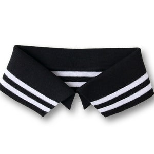 Hamburg Love Polo Me Stripe Polo collar black and white size XL-46 cm