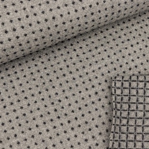 Double face wool Giada light grey black (21.90 EUR / meter)