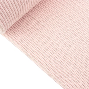 Heavy Rib Lurex cuffs pink-ecru tubular (13,90 EUR / meter)