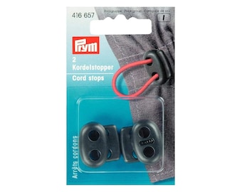 Tapón del cordón Prym 2-hole plástico negro 2 piezas