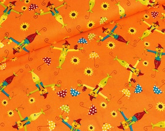 Cotton harvest orange aunt EMA (7,90 EUR / meter)