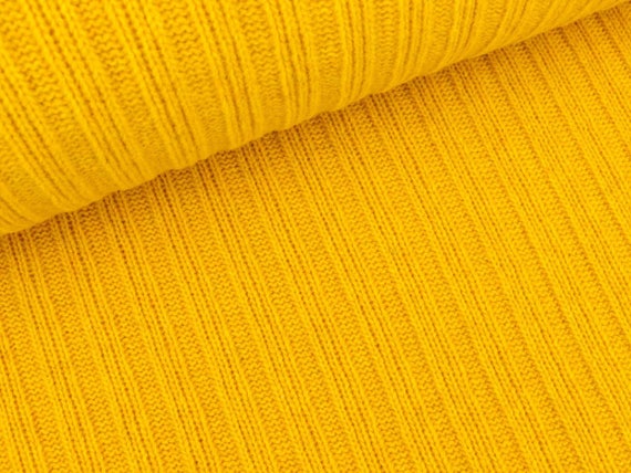 Rib Knit Fabric Victoria Mustard yellow 34.50 per Meter Etsy