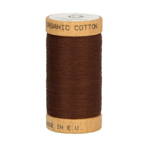 SCANFIL Sewing Thread (100 m) 4829 - chocolate brown - 100% Organic Cotton
