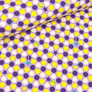 Cotton jersey Fiona Fairy dots lilac of blueberry Star (15.90 EUR/meter)