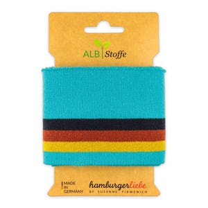 Cuff Me College cuffs turquoise-Blue navy-Nepal-Mustard