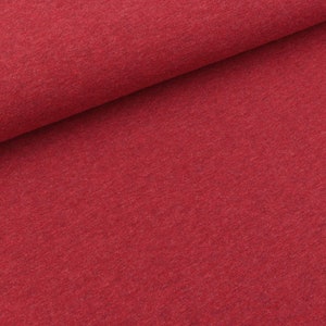 Cotton jersey Vanessa burgundy melange (13,80 EUR / Meter)