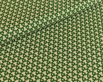 Tissu en coton Joyeux Noël ange crème/vert sapin (9,50 EUR / mètre)