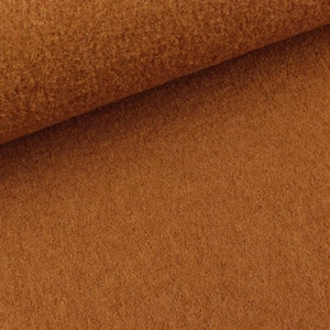 Gekochte Wolle Naomi ocker uni Wollwalk (20,90 EUR / Meter)