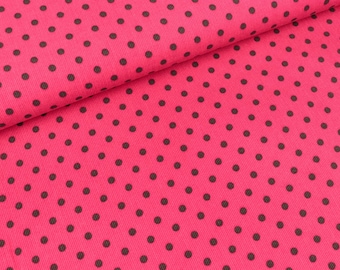 Feincord Jost pink mit anthrazitfarbenen Punkten (16,50 EUR / Meter)