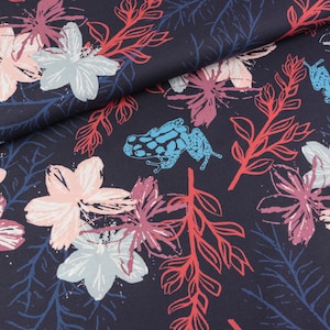 Cotton popeline Wildflower dark blue by lila lotta (19,50 EUR / meter)