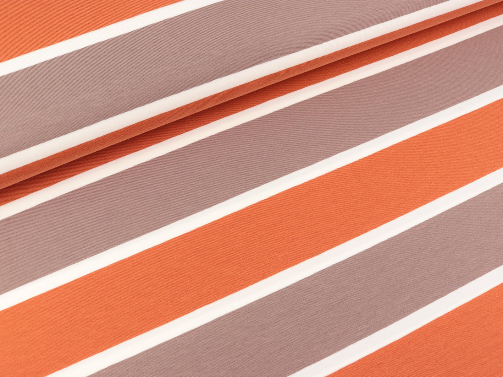 Cotton Jersey Lilly Block Strips Light Brown-ecru-terracotta