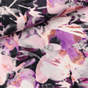 Light viscose sweat Colorful orchids (15,90 EUR / meter)
