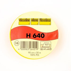 Volume fleece H640 for ironing on white (10.90 EUR / meter)