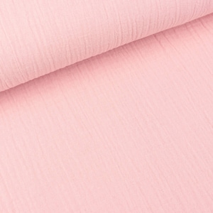Cotton Double Gauze Jenke pink uni (8.90 EUR / meter)