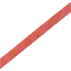 1 m Flat and hoodie cord Cord Me Sparkle ortensia-nepal copper 12 mm