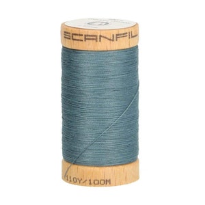 SCANFIL sewing thread (100 m) 4819 - smoke blue - 100% organic cotton