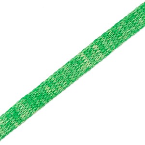 May include: Green and white braided cord with a textured pattern.