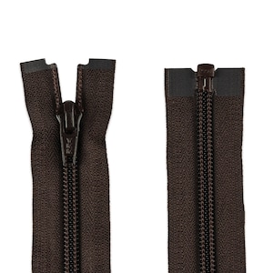 Zipper divisible Color Brown 55 cm-Spiral