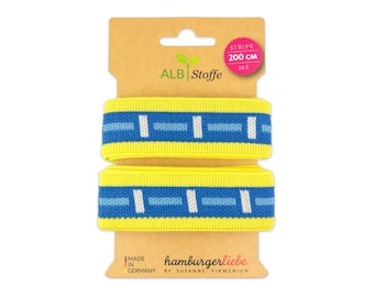 Stripe Me Icon Wanderlust Band giallino-bluette-azzuro-weiß