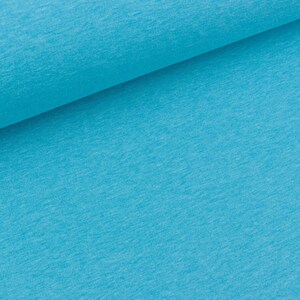 Year-round sweat Eike turquoise mottled (14,90 EUR / meter)