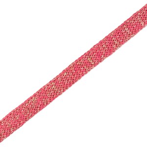 1 m Flat and hoodie cord Cord Me Sparkle azalea-gold 12 mm