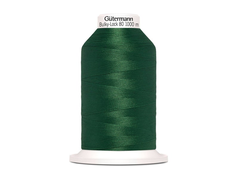 1 roll G\u00fctermann Bulky-Lock Bauschgarn No.80 dark green 1000 m
