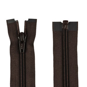 Zipper divisible Color Brown 50 cm-Spiral