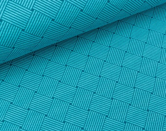 Hamburger Liebe Plain Stitches Weave Knit turquoise-petrol (23,90 EUR / meter)