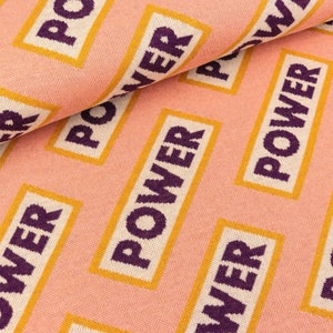 Hamburger Liebe Jacquard Life Loves You Power nude-viola-meringa-curry (26.50 EUR / meter)