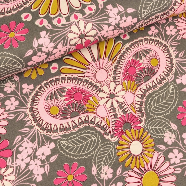 Baumwollstoff Free Spirit Lovelorn Paisley pink (18,00 EUR / Meter)