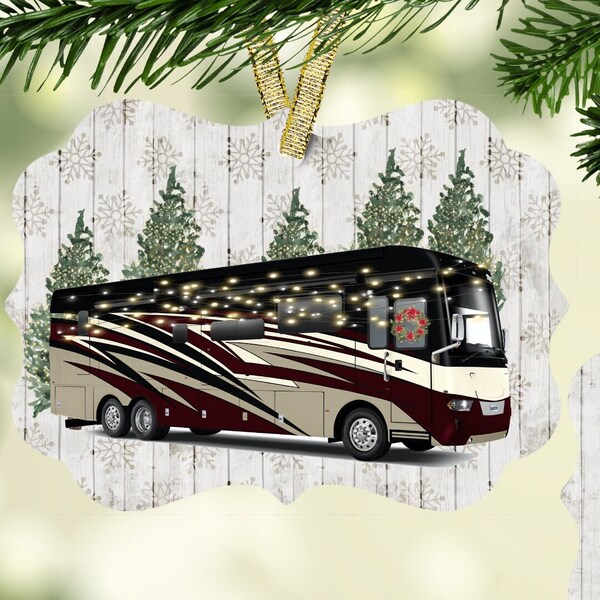 Motorhome Christmas Ornament/Class A/Motorcoach/christmas camper/camper ornament/camping ornament/motorhome/happy campers/camping ornament/