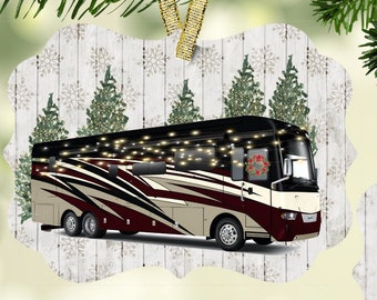 Motorhome Christmas Ornament/Class A/Motorcoach/christmas camper/camper ornament/camping ornament/motorhome/happy campers/camping ornament/