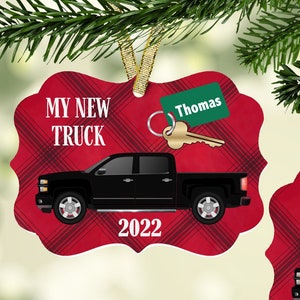 Mon nouveau camion personnalisé décoration de Noël/ornement de camion/souvenir de Noël/ornement souvenir/ornement d'étape/mon premier camion/nouvelle voiture