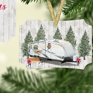 Travel Trailer Ornament/Camper Ornament/Personalized Christmas Ornament/Christmas Ornament/motorhome/Camping/happy camper /Travel/RV